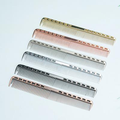 China Lightweight Professional Anti Static Space Short Hair Cutting Aluminum Comb For Barber for sale