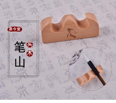 China Chinses Traditional Style Calligraphy Pen Holder Antique Wooden Pen Holder for sale