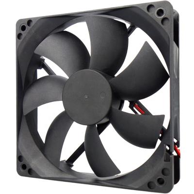 China 120mm small quiet plastic computer pc120x120x25mm 5inch 12v 24v dc cooling axial fan for sale