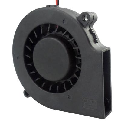 China Long Life Snail DC 12v 24v Low Noise Centrifuge 7515 75mm 75X75X15mm 3 Inch Small Size Blower Fan for sale