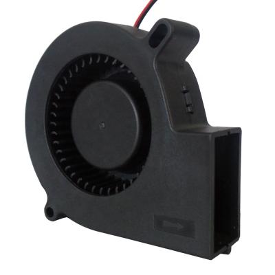 China High Efficiency 75mm Air Flow 3inch DC 12V 24V 7525 Fan Brushless Plastic High Fan 75X75X25mm for sale