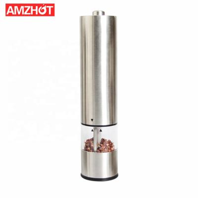 China B02-0228 Amazone Kitchen Accessories Stainless Steel Salt and Pepper Spice Electric Grinder and Pepper Grinder for sale