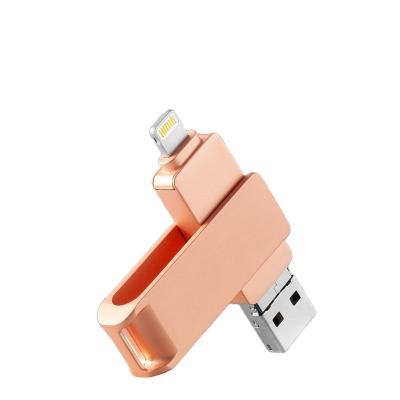 China Rectangle Pendrive 128GB 3 in 1 iPhone USB Flash Drive OTG 32GB Pendrive 3.0 Usb Flash Drive 64GB For For iPhone /Android/Tablet PC for sale