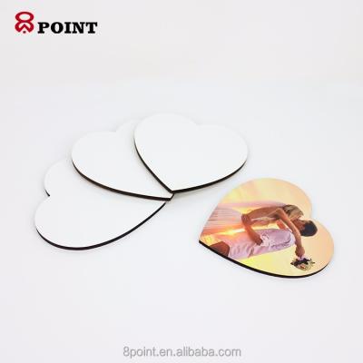 중국 Viable Wholesale Sublimation Printed Photo Heart Coasters 판매용