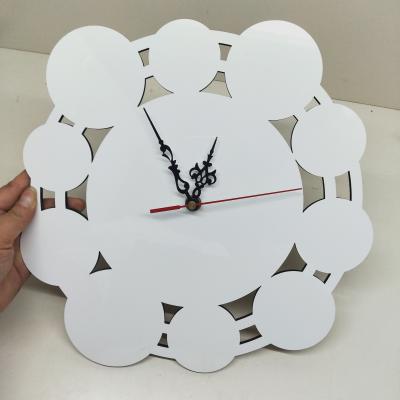 China Wholesale Antique Style DYE MDF Sublimation Clock Printable Wall Clocks for sale