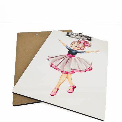 China Hard Labor and Cutom Printing Christmas Gift! Customized A5 Notepad Restaurant Menu Clipboard Sublimation MDF Blank Top Side for sale