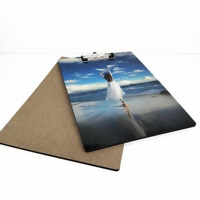 China Hardwork and Cutom Printing A4 Size Wooden Clipboard Folder Clip Board Customized Photo Printing Reusable Notepad Logo Design Available for sale