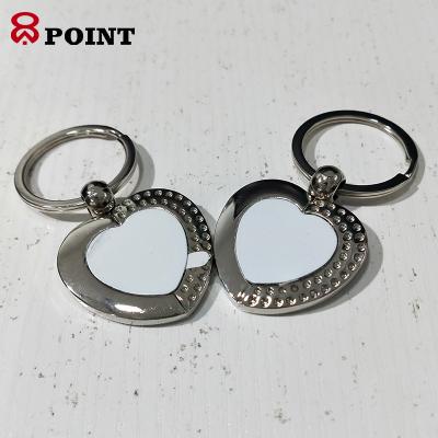 China Direct Sales New Design Reusable Wholesale Metal Keychain Zinc Alloy Heat Transfer Key Chain Custom Image for sale