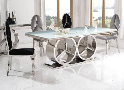 China Stainless Steel Marble Restaurant Square Dining Room Tables OEM ODM for sale