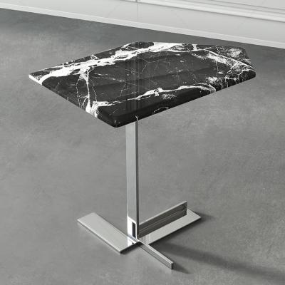 China Modern Sofa Side Table With Stainless Steel Leg Marble Counter Top for sale