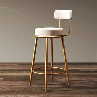 China Restaurant Supply Bar Stools Velvet High Stool With High Rebound Sponge for sale