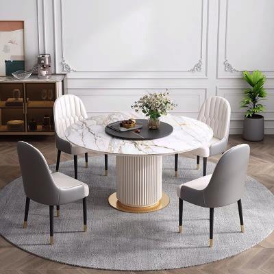 China Mesa de mármol Restaurante Mesa redonda de comedor Alturas 78cm en venta