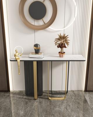 China Marble Console Tables With Polished Stainless Steel - Wholesale Deals for sale