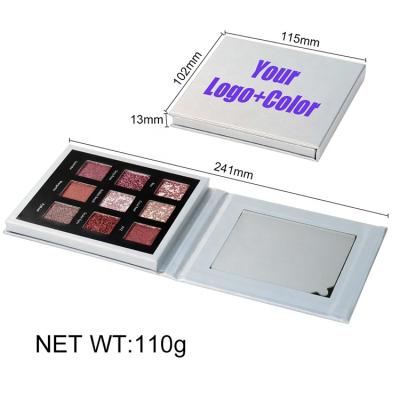 China Custom Wholesale Waterproof Non Easy Smudge Your Logo Makeup Matte 9 Color Private Label Eyeshadow Palette for sale