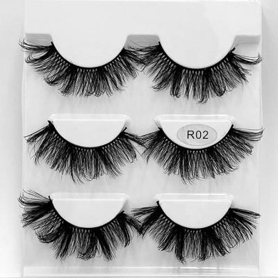 China 25-30 Times Private Label Fluffy Lashes False Crisscross Real Mink False Eyelashes With Custom 25mm 8D Box for sale