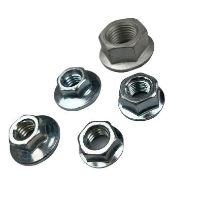 China Heavy Industry Factory Direct Material Stainless Steel Hexagon Flange Nuts For Mechanical Hardware for sale