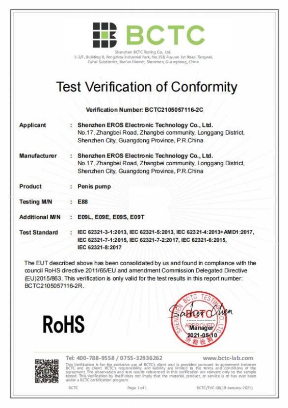 ROHS - Shenzhen EROS Electronic Technology Co., Ltd.