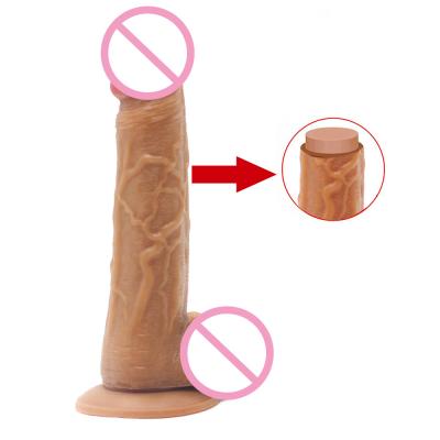 China Elastic Artificial Silicone Suction Cup Dilldo For Girl Masturbation for sale