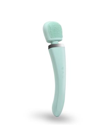 China Claro - Massager pessoal Handheld ergonômico verde do corpo com escova à venda