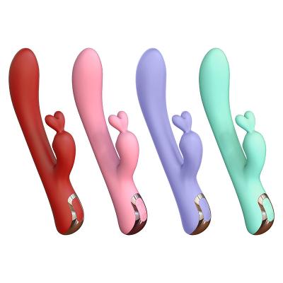 China Vibrador rojo del punto de G de las mujeres con los juguetes adultos de gama alta del ODM de Bunny Ears/OEM en venta