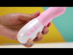 Triple Vibrating Rabbit Massager , Rechargeable Heating Sex Toy