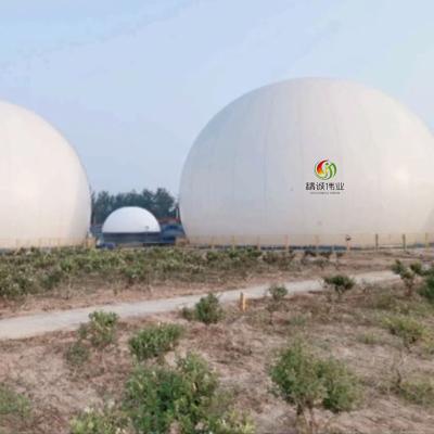 Chine Récipient de gaz biogas flexible à double membrane pour la réaction anaérobie à vendre