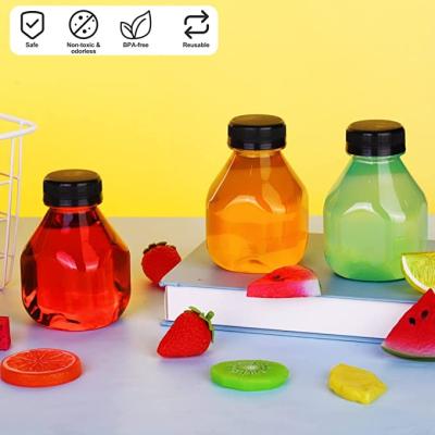 China Beverage 8oz 250ml Food Grade Disposable Clear Pet Plastic Bottles For Cold Drinking 250ml For Cold Brew Coffee With Lids for sale