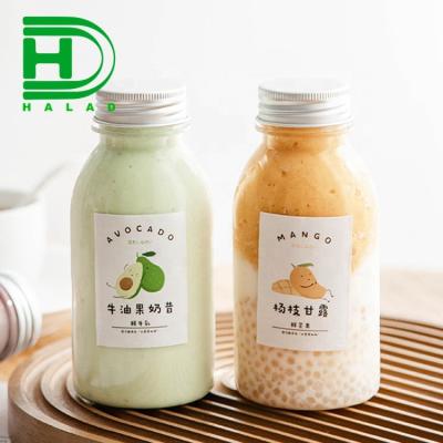 China Free Sample 200ML 250ML 300ML 6OZ 8OZ 10OZ Beverage Plastic Round Cold Drinks Bottles PET Clear Bobo Milk Tea Bottle for sale