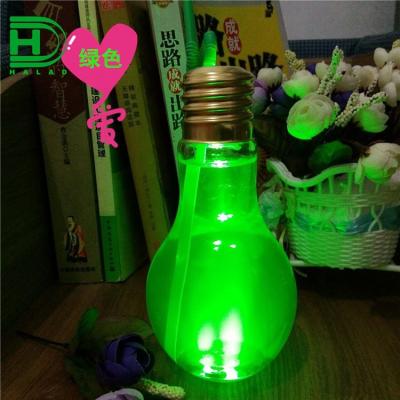 China Cold Beverage 13OZ 320ML 400ML 500ML 600ML 700ML PET Smoothie Cold Brew Cleart Juice Bottle 800ML Bulb Bottle LED Plastic Screw Cap for sale