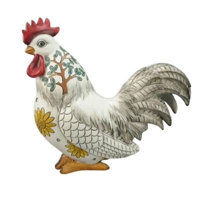 China Europe Latest Custom Home Decor Resin Animal Statues Casts Bronze Rooster Statue Home Decor for sale