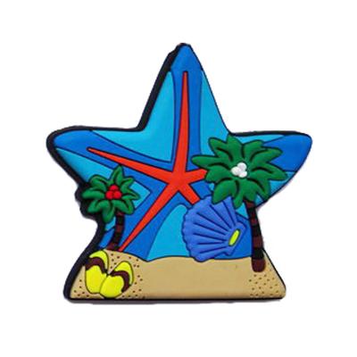 China Tourism Animal Rubber Crafts Beach Products Starfish Magnet for sale