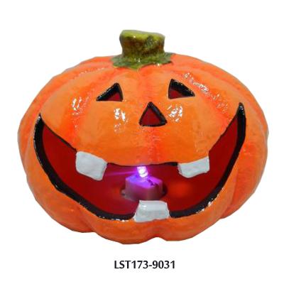 China Ceramic Pumpkin Custom Halloween Home Decorations Light Halloween Party Supplies for sale