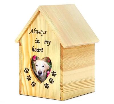 China Eco-Friendly.Stocked Luxury Custom Wooden Pet Cremation Urn For Sale for sale