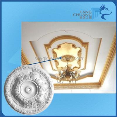 China Villar artistic ceilings and hotel round shape gypsum plaster lamp panel for sale