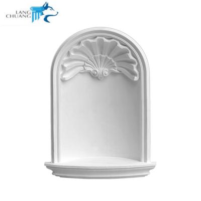 China Beautiful natural decorative materials building materials pattern gypsum ornamental fireplace and niches for sale