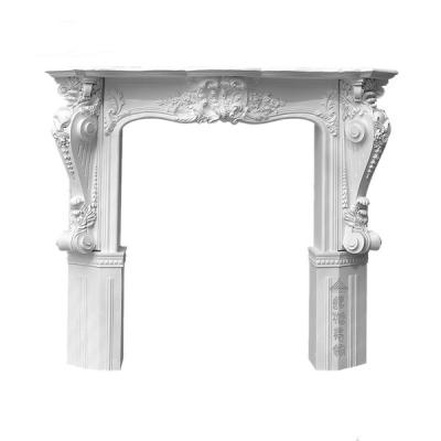 China Building Materials Natural Decorative Materials Gypsum Fiberglass Heat Proof Plaster Decorative Fireplace for sale