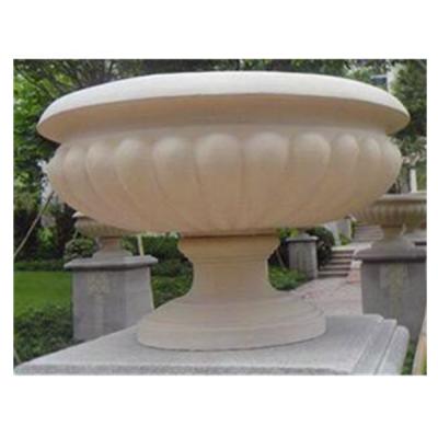 China Green Material Hand Make Sound Material GFRC Concrete Exquisite Garden Pot for sale