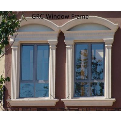 China Green Material For Building Outside Wall Decoration GRC Material Customized Window Frame for sale