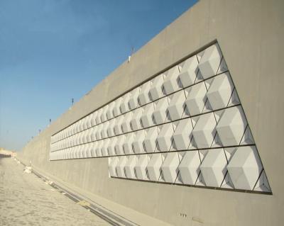 China Green Material Pop Cement Fiberglass Reinforced Scandinavian Style Concrete White Wall Panel for sale