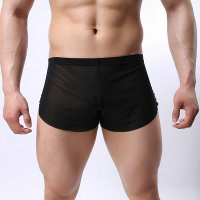 China Antibacterial Young Boys Erotic Obvious Sleepwear Pajamas Boxer Briefs Pants For Men for sale