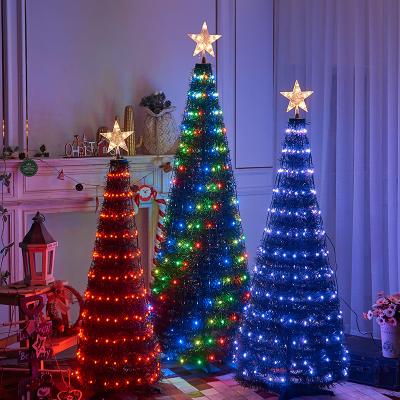 China Colorful Dozens Christmas Tree RGB Lights Custom Remote Control Smart Lights 16 Million Modes APP Control Colors for sale