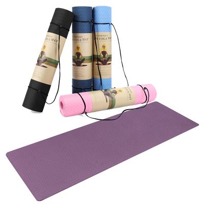 China Anti-skid Durable Washable Waterproof Home Exercise Sports Non Slip Custom Fitness Home Yoga Exercise Mat for sale