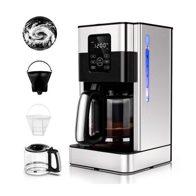 China Hotel 12 Cup Carafe Coffee Maker Button Control Thermal Smart Drip Coffee Maker Programmable with Timer for sale