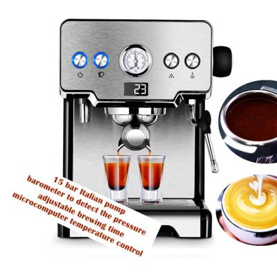 China Highly Powerful Espresso Coffee Machine Barometer Espresso Coffee Machine 24H-Temperature Italian Espresso Machine Bartender for sale