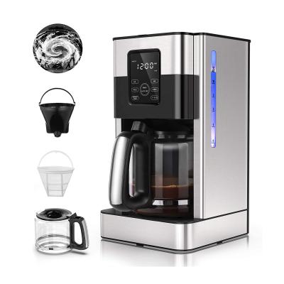 China Portable Thermal Automatic Coffee Maker 12-Cup Coffee Maker Touch Control Programmable Countertop Brew Coffee Machine zu verkaufen