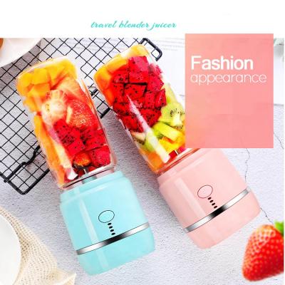 China Wholesale 400ml Car Mini Electric Blender Travel Cordless Usb Charging Portable Fresh Fruit Blender Juicer for sale