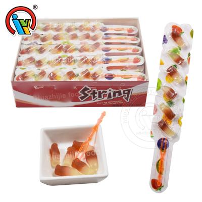 China Natural Shape Halal Gummy Candy Soft Chewable Drink Bottle Gummy Candy With Fork for sale