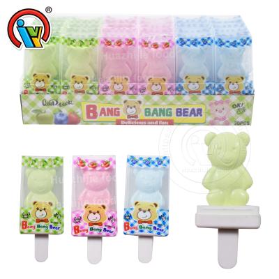 China Natural Wholesale Custom Halal Bear Shape Squeezed Candy Pill Candy Lollipop Candy Candy for sale