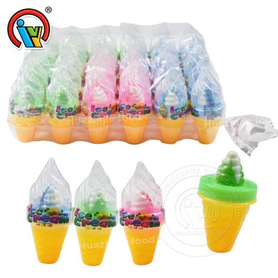 China Wholesale OEM Natural Ice Cream Shape Nipple Candy Bottle Nipple Candy With Sour Powder Candy for sale