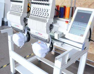 China High Quality New Design Hotel Hotel Embroidery Machine High Speed ​​Double Head Embroidery Machine Computer Control for sale